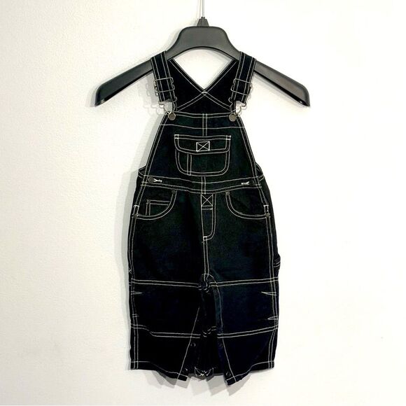 Fisher Price | Boys Black Overalls 18M with snaps - Picture 1 of 10